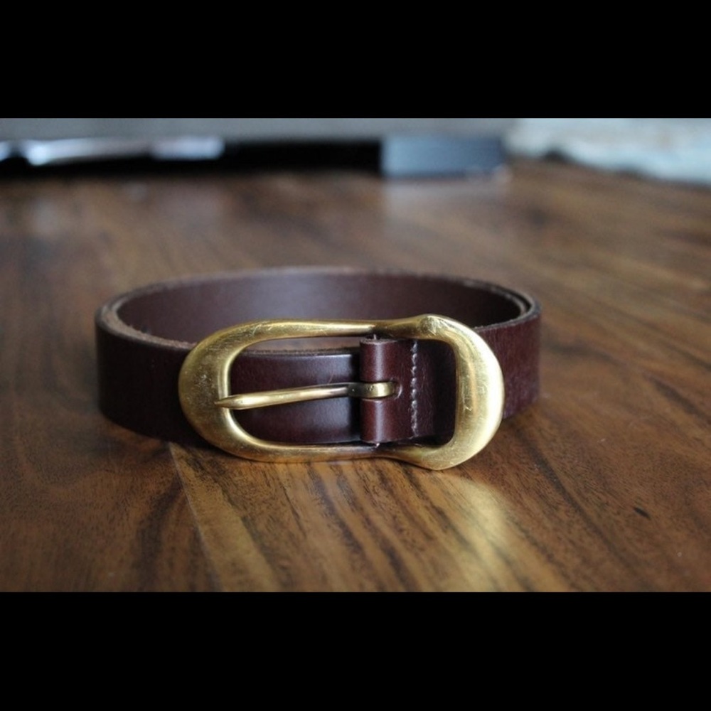 Dolce & Gabbana Brown and Gold Leather Belt